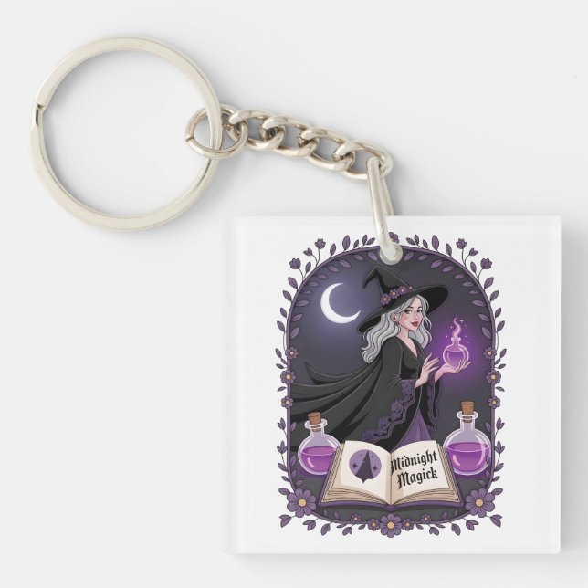 Midnight Magick Illustration of a Young Witch (Framsidan)