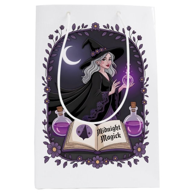 Midnight Magick Illustration of a Young Witch (Framsidan)