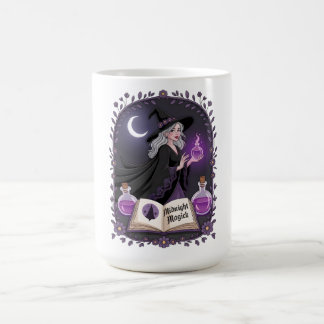 Midnight Magick Illustration of a Young Witch Kaffemugg