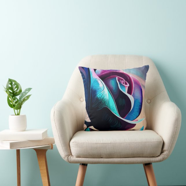 Midnight Majesty: Mörk Beauty of Black Ro Kudde (Stol)