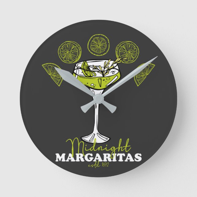 Midnight margaritas 1692, häxor, Salem Witches Rund Klocka (Framsida)