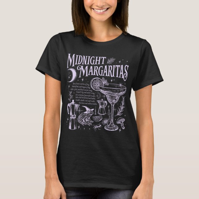 Midnight Margaritas Halloween Shirt T (Framsida)
