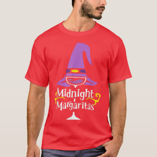 Midnight Margaritas Witch Halloween Drinking T Shirt