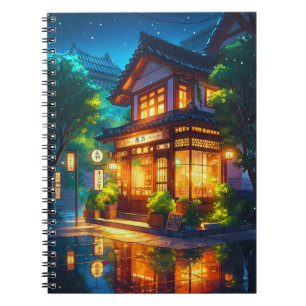 Midnight Matcha – Mysigt Japanskt Lofi Café Anteckningsbok