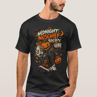 Midnight Mischief Society Halloween Punk Pumpa T Shirt
