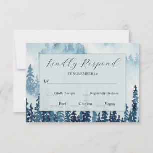 Midnight Moonlight Rustic Bröllop OSA Card Kort
