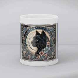 Midnight Muse in a Petaled Moon Frame Mugg