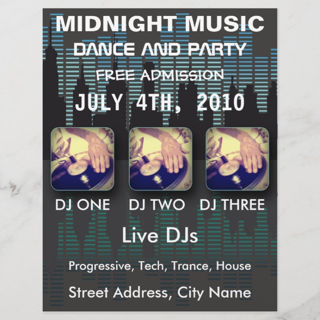 Midnight Music Flyer (Framsidan)