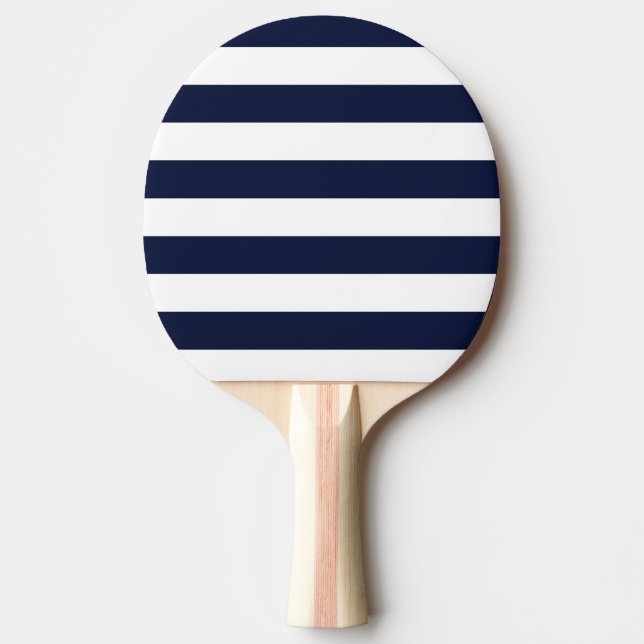 Midnight Navy Blue and White Rand Pingisracket (Framsidan)