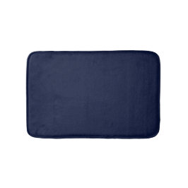 Midnight Navy Blue Solid Färg Badrumsmatta