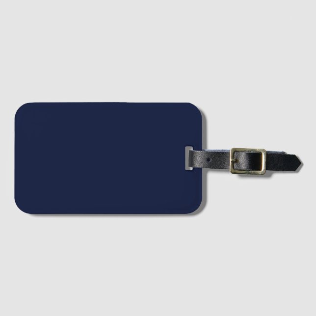 Midnight Navy Blue Solid Färg Bagagebricka (Framsida horisontal)