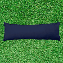 Midnight Navy Blue Solid Färg Kroppskudde