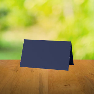 Midnight Navy Blue Solid Färg Placeringskort