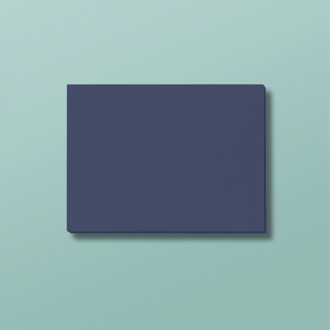 Midnight Navy Blue Solid Färg Post-it Block (Skapare uppladdad)