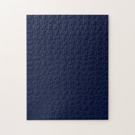 Midnight Navy Blue Solid Färg Pussel