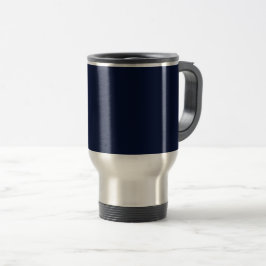 Midnight Navy Blue Solid Färg Resemugg