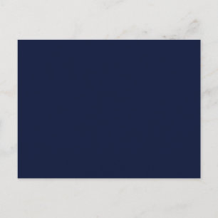 Midnight Navy Blue Solid Färg Vykort
