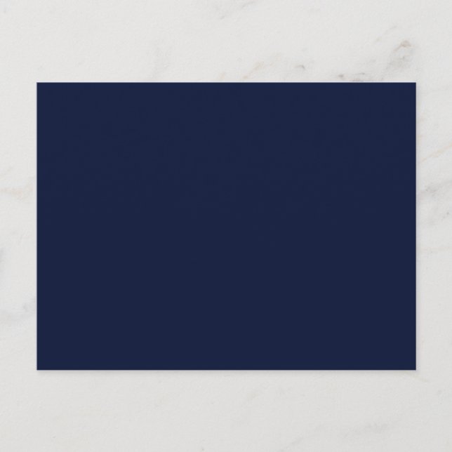 Midnight Navy Blue Solid Färg Vykort (Framsida)