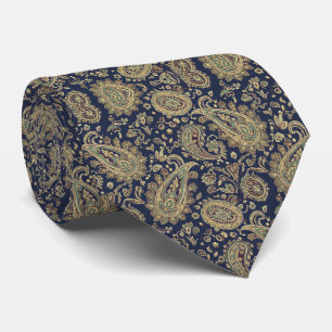 Midnight Navy Paisley Slips