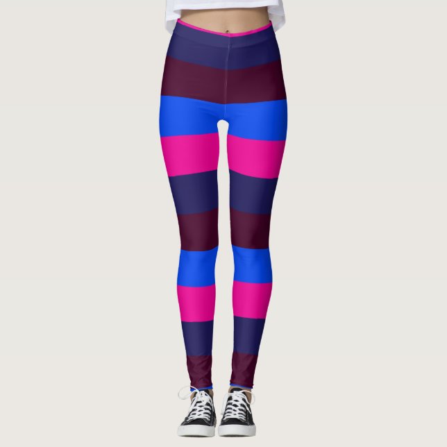Midnight neonränder leggings (Framsida)