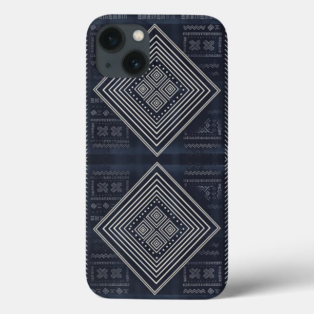 Midnight Nomad Diamond - Indigo Mudcloth Konst (Baksida)