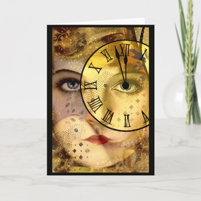 Midnight nyårsafton kort (Framsida)