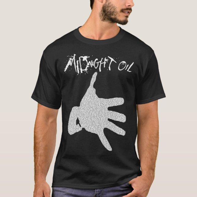 Midnight Oil white Essential T-Shirt (Framsida)