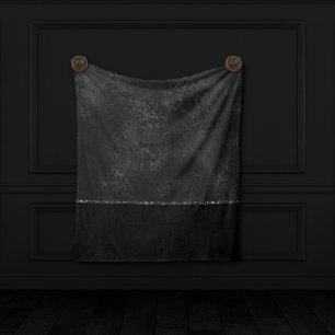 Midnight Onyx Romantik Svart satiny Grunge Damas Fleecefilt