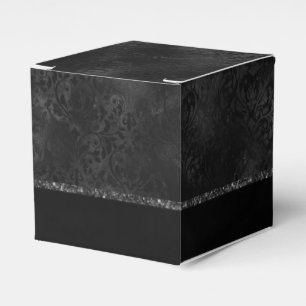 Midnight Onyx Romantik Svart satiny Grunge Damas Presentaskar