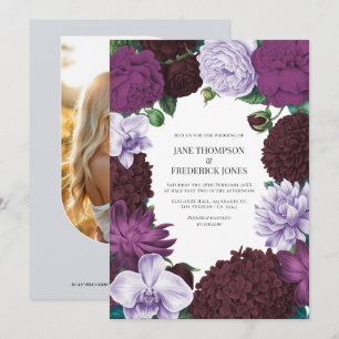 Midnight Orchid, Velvet Aubergine & Misty Mauve Inbjudningar