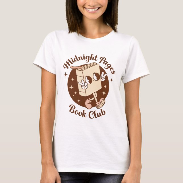 Midnight pages bokklubb t shirt (Framsida)