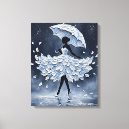 Midnight Petal Walz Canvastryck