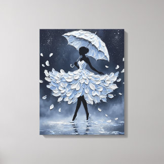 Midnight Petal Walz Canvastryck
