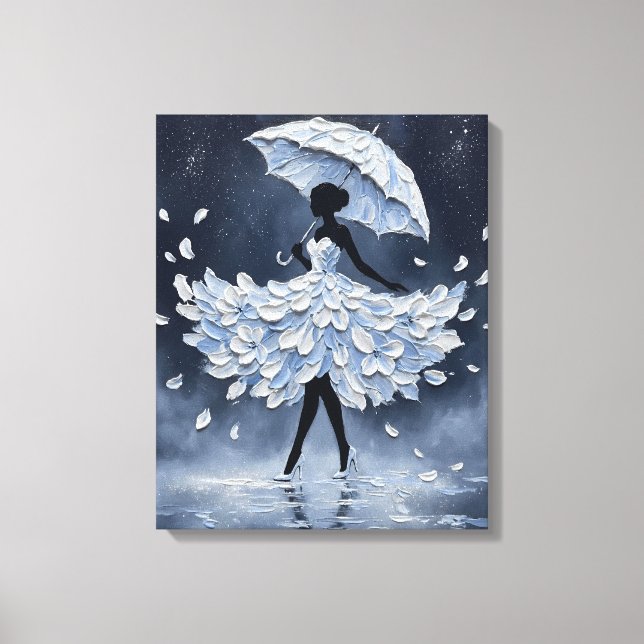 Midnight Petal Walz Canvastryck (Framsida)