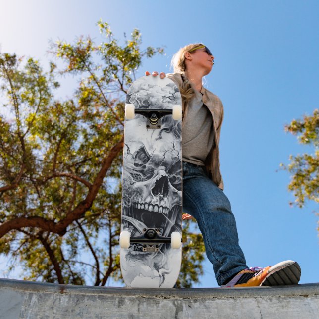 Midnight Phantom Skull Mini Skateboard Bräda 18,5 Cm (Utomhus 1)