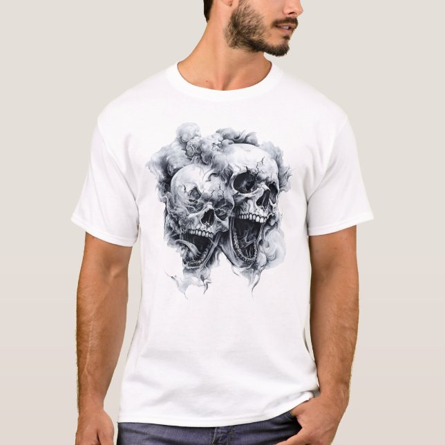 Midnight Phantom Skull T Shirt (Framsida)