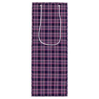 Midnight Plaid Wine Gift Bag