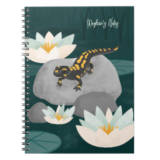 Midnight Pond Fire Salamander personalized  Anteckningsbok