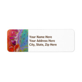 "Midnight Prickly Pear"-Returetiketter smal Returadress Etikett