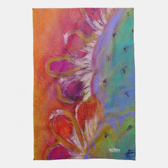 "Midnight Prickly Pear" Towel Kökshandduk (Vertikal)