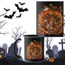 Midnight Pumpkin Market Söta Spöken Mysig Hallowee