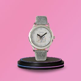 Midnight Pup - Personalized Name Wolf Watch Armbandsur