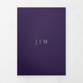 Midnight Purple Minimalistisk Elegant Bröllop