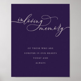 Midnight Purple Till minne av Elegant Poster