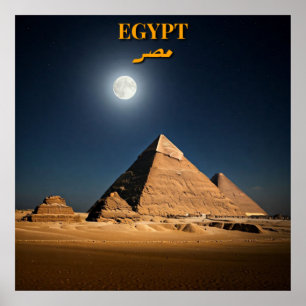 Midnight Pyramids Affisch