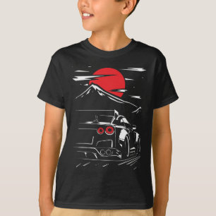 Midnight Race: Red Moon Racing Car T Shirt