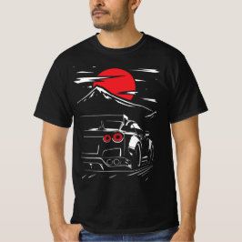 Midnight Race: Red Moon Racing Car T Shirt