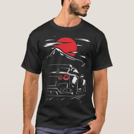 Midnight Race: Red Moon Racing Car T Shirt