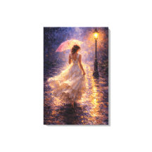 Midnight Rain: Impasto-stil