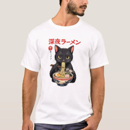 Midnight Ramen Cat T Shirt